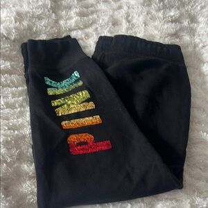 PINK Victoria's Secret Kids Black Joggers